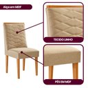 Ver imagem 4 de Conjunto de Cadeiras para Sala de Jantar Bege/Turim/Marromle