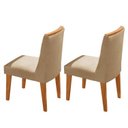 Ver imagem 3 de Conjunto de Cadeiras para Sala de Jantar Bege/Turim/Marromle