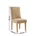 Ver imagem 2 de Conjunto de Cadeiras para Sala de Jantar Bege/Turim/Marromle