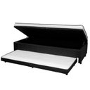 Ver imagem 2 de Cama Box Solteiro Ortopédica Conjugada Baú com Cama Auxiliar 88cm x 51cm D28 Laura Rbf Preto/Branco