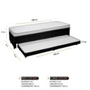 Ver imagem 3 de Cama Box Solteiro Ortopédica Conjugada Baú com Cama Auxiliar 88cm X 51cm D28 Laura RBF