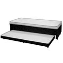 Ver imagem 4 de Cama Box Solteiro Ortopédica Conjugada Baú com Cama Auxiliar 88cm x 51cm D28 Laura Rbf Preto/Branco