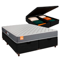 Ver imagem 1 de Conjunto Cama Box Bau Blindado King + Colchão D23 Pro Inducol