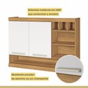 Ver mais imagens de Lavanderia Modulada com Balcão e Armário Aéreo com Nicho 100% MDF Burguesa Marrom/Amadeirado Freijó/Branco