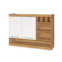 Ver imagem 5 de Lavanderia Modulada com Balcão e Armário Aéreo com Nicho 100% MDF Burguesa Marrom/Amadeirado Freijó/Branco