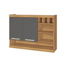 Ver imagem 4 de Lavanderia Modulada com Balcão e Armário Aéreo com Nicho 100% MDF Burguesa Marrom/Amadeirado Freijó/Grafite