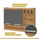 Ver mais imagens de Lavanderia Modulada com Balcão e Armário Aéreo com Nicho 100% MDF Burguesa Marrom/Amadeirado Freijó/Grafite