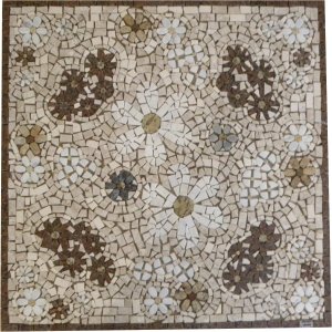 Mandala Mosaico Floral Tapete Jardim Florido 80cm