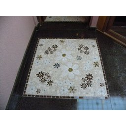 Mandala Mosaico Floral Tapete Jardim Florido 80cm - 4