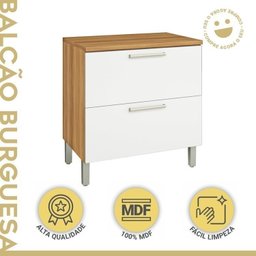 Lavanderia Modulada com Balcão 2 Portas e Armário Aéreo 100% Mdf Burguesa - 10