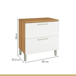 Lavanderia Modulada com Balcão 2 Portas e Armário Aéreo 100% Mdf Burguesa - 14