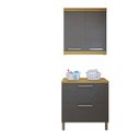 Ver imagem 2 de Lavanderia Modulada com Balcão 2 Portas e Armário Aéreo 100% Mdf Burguesa