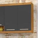Ver imagem 3 de Lavanderia Modulada com Balcão 2 Portas e Armário Aéreo 100% MDF Burguesa Cinza/Amadeirado Freijó/Grafite