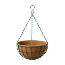 Ver imagem 3 de Vaso Cuia Suspenso de Fibra Coco 40cm com Pendente Ferro Verde