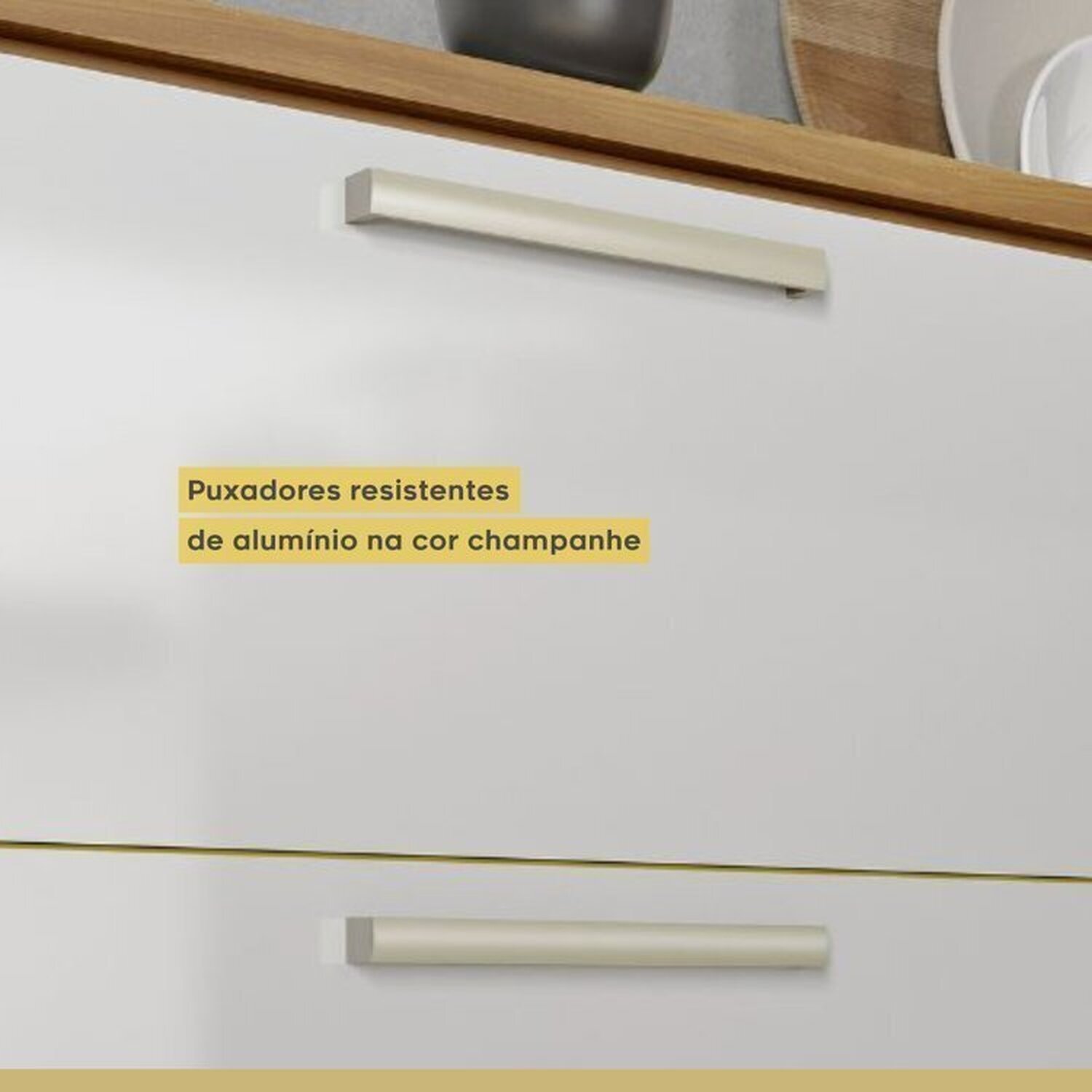 Lavanderia Modulada com 2 Balcões e 2 Armários Aéreos 100% Mdf Burguesa - 13