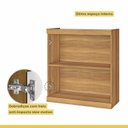 Ver imagem 4 de Lavanderia Modulada com 2 Balcões e 2 Armários Aéreos 100% MDF Burguesa Marrom/Amadeirado Freijó/Branco