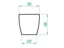 Ver imagem 3 de Vaso Planta 30x30 Oval Moderno Polietileno - MARROM MADEIRA 015