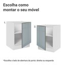 Ver imagem 4 de Balcão de Cozinha 60 cm 1 Porta (sem Tampo) Branco/Cinza Lux Madesa