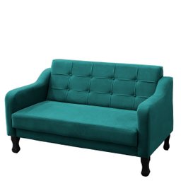 Sofá Pequeno Namoradeira Decorativa Sala de Estar Anita Amo Móveis: Turqueza - 1