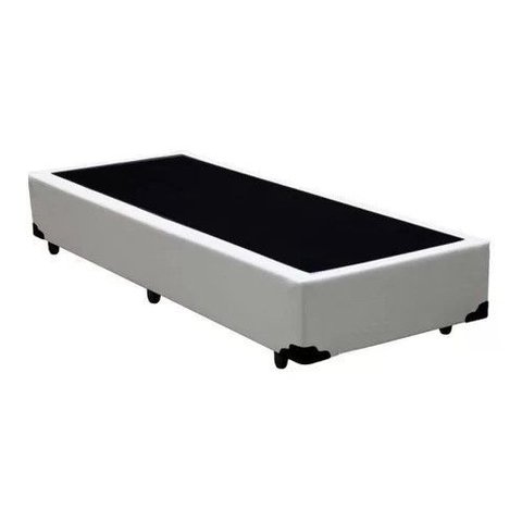 Cama Box Solteiro 88 Bello Box - Tecido Sintético Branco