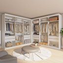 Ver imagem 1 de Closet Casal sem Portas 8 Gavetas Paris Duo Premium Minastex Branco