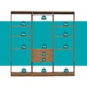 Ver imagem 6 de Guarda-Roupas Closet Modulado Alasca One 180cm 3 Peças com 2 Gavetas e Cabideiros Freijó Carraro