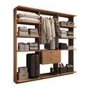 Ver imagem 2 de Guarda-Roupas Closet Modulado Alasca One 180cm 3 Peças com 2 Gavetas e Cabideiros Freijó Carraro