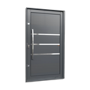Ver imagem 1 de Porta Pivotante Alumínio Lambril Evolution c/Pux.Esq. Elite Cinza 216x150 Brimak