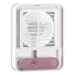 Mini Ventilador Portátil Umidificador Led 3 Velocidades - 5