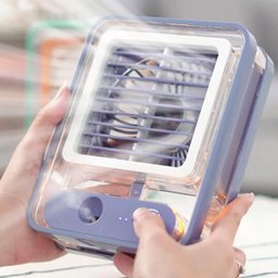 Mini Ventilador Portátil Umidificador Led 3 Velocidades - 12