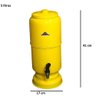 Filtro de 5 L , Aluminio, com Vela para Reposição - Amarelo Vulcao Aluminios - 2