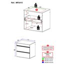 Ver imagem 3 de Balcão de Cozinha para Cooktop 70cm 1 Porta 1 Gaveta Suspenso Milano Multimóveis MP2415 - Vanilla