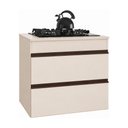 Ver imagem 1 de Balcão de Cozinha para Cooktop 70cm 1 Porta 1 Gaveta Suspenso Milano Multimóveis MP2415 - Vanilla