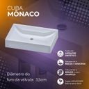 Ver imagem 2 de Cuba Sobrepor Banheiro de Cerâmica Mônaco Mármore Sintético