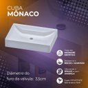 Ver imagem 2 de Cuba Sobrepor Banheiro de Cerâmica Mônaco Mármore Sintético