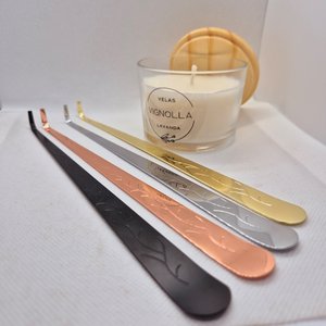 Pinça Gancho para Pavio Vela e Vela Aromática 90gr Cera Coco:prata