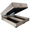 Cama Box Baú Casal Sintético Bipartido + Colchão Ortobom Airtech Molas Ensacadas 138x188x65 Cor:bege - 8