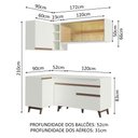 Ver imagem 4 de Armário de Cozinha Completa de Canto 262cm Branco Reims Madesa 01