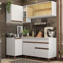 Ver imagem 1 de Armário de Cozinha Completa de Canto 262cm Branco Reims Madesa 01