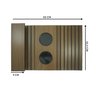 Bandeja Apoio Braço Sofá Esteira Flexível Madeira MDF Grosso 6mm Porta Copos Controle Marrom Tabaco - 1