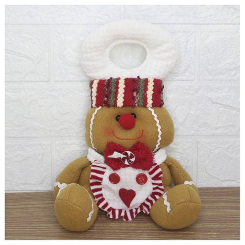 Enfeite para Porta Maçaneta Natal Biscoito Natalino 25cm