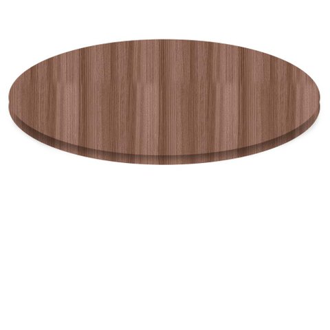 Tampo Redondo 70 Cm (largura) P25 Pandin Mdp 2,50 Cm (altura) Cor Walnut