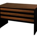 Ver imagem 2 de Escrivaninha Mesa Escritório Start 137cm Nogal e Preto Marrom