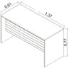 Escrivaninha Mesa Escritório Start 137cm 2,2cm - 3
