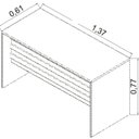 Ver imagem 3 de Escrivaninha Mesa Escritório Start 137cm 2,2cm