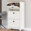 Ver imagem 2 de Sapateira 3 Gavetas Madeira Maciça 80 Cm 9175 Branco Freijo Milani Store