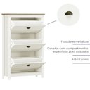 Ver imagem 3 de Sapateira 3 Gavetas Madeira Maciça 80 Cm 9175 Branco Freijo Milani Store