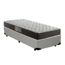 Ver imagem 1 de Cama Box Solteiro Colchão Mola Ensacada Mestre dos Colchões + Box Sintético 64x88x188:Branco