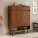 Ver imagem 2 de Sapateira Vertical Hall Entrada 18 Pares Sapatos 44 Prateleiras Ajustáveis Castanho Juan Idimex