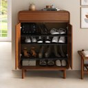 Ver imagem 4 de Sapateira Vertical Hall Entrada 18 Pares Sapatos 44 Prateleiras Ajustáveis Castanho Juan Idimex